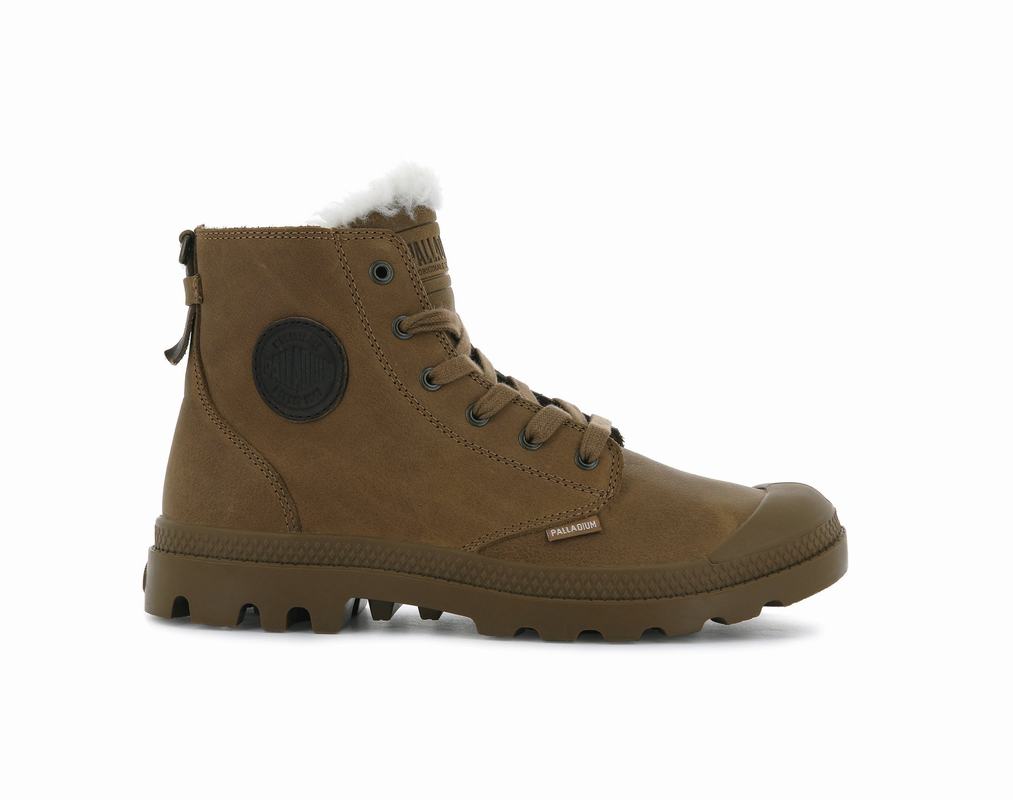 Palladium Pampa Hi Pilot Mens Boots Dark Brown Australia [APGKRJ-537]